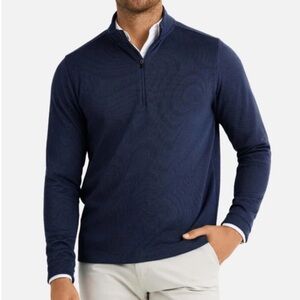 Rhône Men’s Communter 1/4 Zip In Navy Blue Zip Pullover Performance Sweater XXL